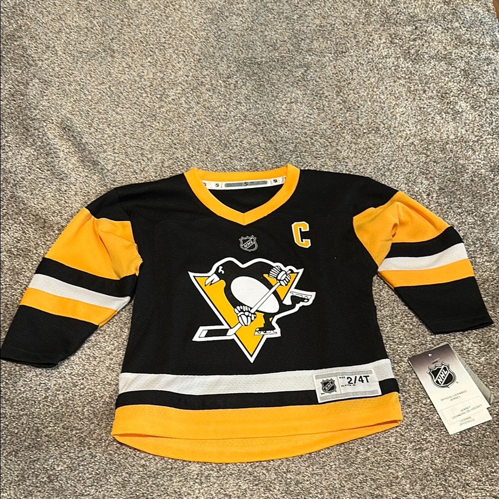 Kids Black and Yellow Hockey Jersey